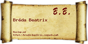 Bréda Beatrix névjegykártya