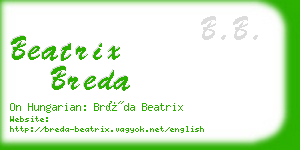 beatrix breda business card